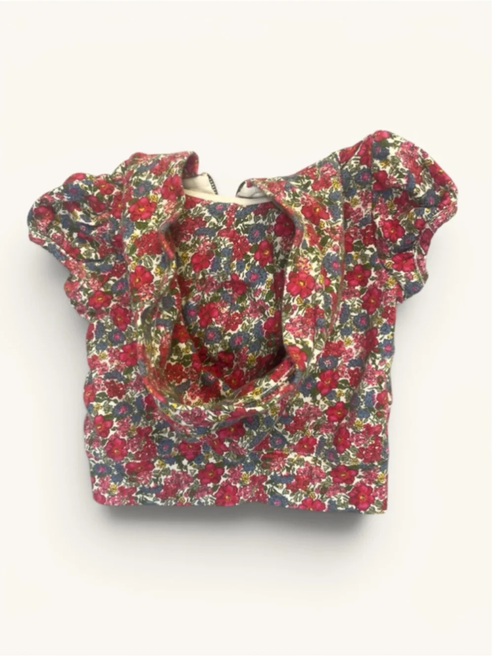 Ralph Lauren Girls 9M Floral Hooded Zip Vest